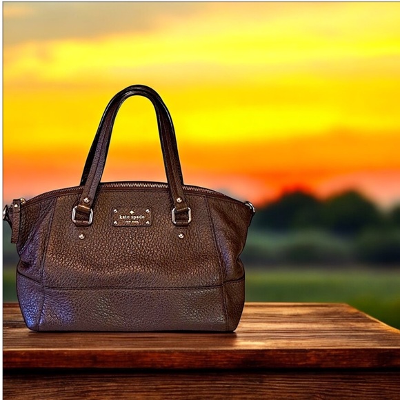 KATE SPADE Authentic Brown Leather Satchel bag with Gold Hardware - Picture 2 of 16